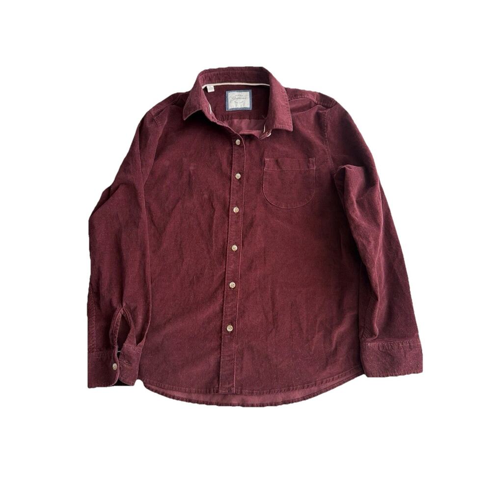 Jachs Girlfriend Womens Loose Fit Corduroy Long Sleeve Shirt Sz L Pre-owned